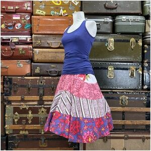 2005 Anthro Patchwork Boho Skirt by Aquarius